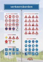 Educatieve poster (Forex) - Verkeersborden Nederland - 30 x 40 cm