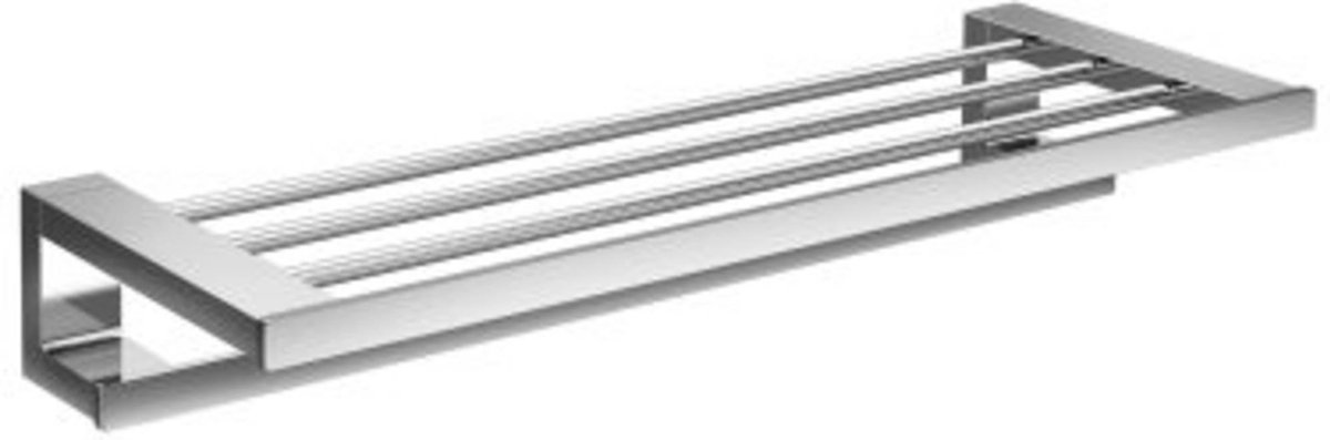 Emco Loft dubbele handdoekhouder inclusief 3 haken 10 x 64,5 x 22,6 cm, chroom