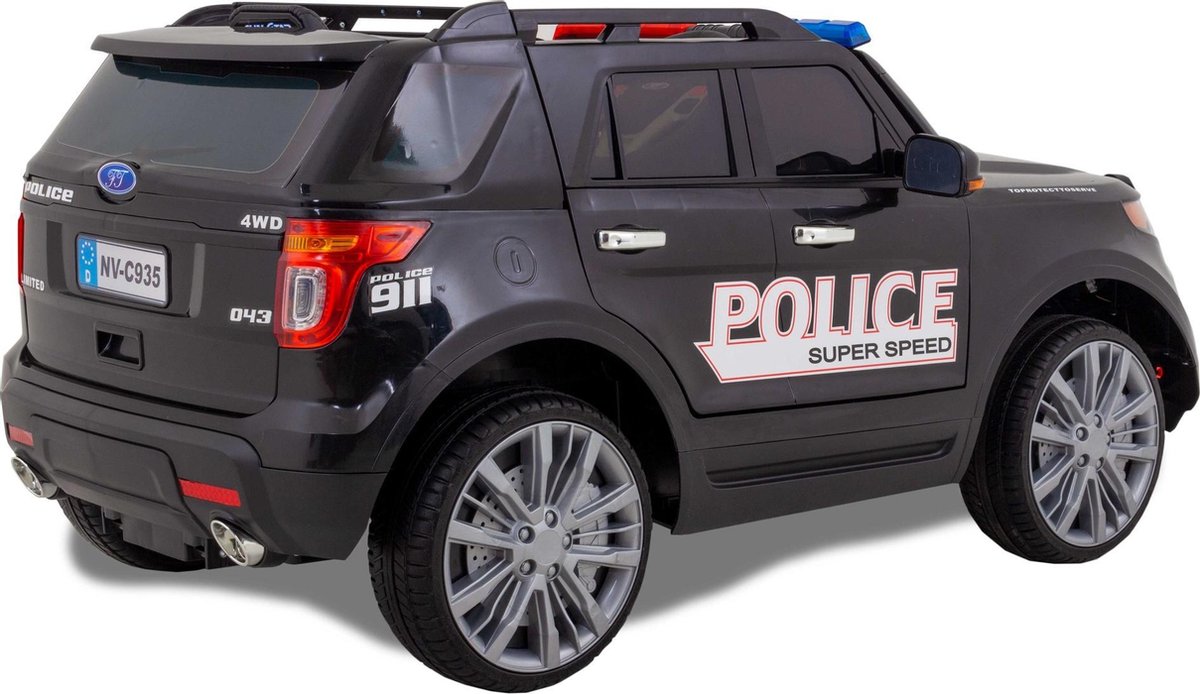 12 volts Jeep Police enfant electrique style Ford interceptor noir