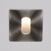 Lucande - Wandlamp buiten - 1licht - aluminium, roestvrij staal, temperglas, kunststof - H: 9.5 cm - roestvrij staal - Inclusief lichtbron
