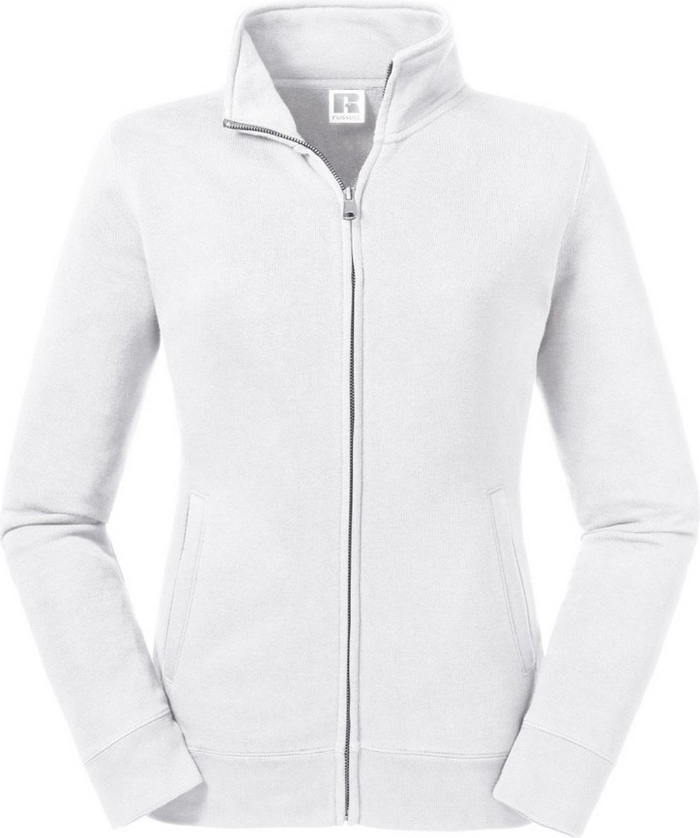 Russell Dames/dames Authentieke Sweat Jacket Wit