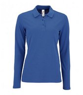 SOLS Dames/dames Perfecte Lange Mouw Pique Polo Shirt (Koningsblauw)