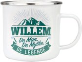 Mok - Top vent - Willem - Geëmailleerd - In cadeauverpakking