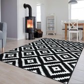 Tapiso Luxury Vloerkleed Antraciet Woonkamer Modern Tapijten Maat- 140x200