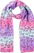 Nouka sjaal paarse multicolor panterprint