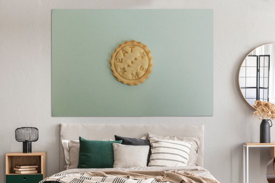 Cookie avec toile à message 2cm 180x120 cm - Tirage photo sur toile (Décoration murale salon / chambre) XXL / Groot format!