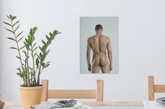 Peintures sur toile - Homme de couleur de dos - 20x30 cm - Décoration murale Art