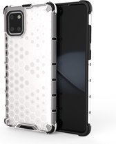 Voor Galaxy Note10 Lite Shockproof Honeycomb PC + TPU Case (wit)