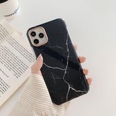 Marmerpatroon Dubbelzijdig lamineren TPU beschermhoes voor iPhone 11 Pro (zwart)