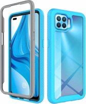 Voor OPPO A93 Starry Sky Solid Color Series schokbestendige pc + TPU beschermhoes (babyblauw)