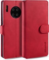 Voor Huawei Mate 30 Pro DG.MING Retro Oil Side Horizontal Flip Case met houder & kaartsleuven & portemonnee (rood)