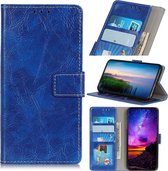 Magnetische Retro Crazy Horse Texture Horizontale Flip Leather Case voor OPPO Reno, met houder & kaartsleuven & portemonnee (blauw)