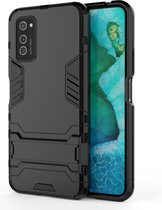 Voor Huawei Honor V30 Pro schokbestendige pc + TPU beschermhoes met onzichtbare houder (zwart)