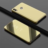 Galvaniseren spiegel horizontale flip lederen case voor Huawei Honor 8X, met houder (goud)