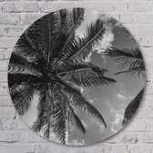 Muurcirkel ⌀ 60 cm - Meet me under the palmtree  - Kunststof Forex - Natuur - Rond Schilderij - Wandcirkel - Wanddecoratie