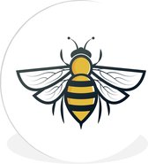 illustration d'une assiette en plastique cercle mural abeille ⌀ 90 cm - impression photo sur cercle mural / cercle vivant (décoration murale)