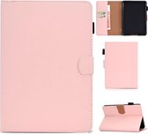 Voor Kindle Paperwhite 4/3/2/1 effen kleur tablet pc universele magnetische horizontale flip lederen tas met kaartsleuven en houder (roze)