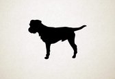 Silhouette hond - Border Terrier - S - 41x60cm - Zwart - wanddecoratie