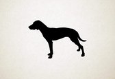 Silhouette hond - Austrian Black And Tan Hound - Oostenrijkse Black And Tan Hound - L - 72x109cm - Zwart - wanddecoratie