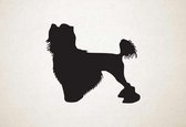 Silhouette hond - Lowchen - S - 45x53cm - Zwart - wanddecoratie
