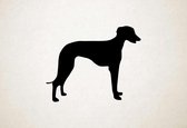 Silhouette hond - Rampur Greyhound - M - 60x75cm - Zwart - wanddecoratie