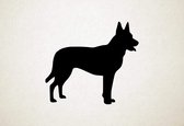 Silhouette hond - Dutch Shepherd Dog - Nederlandse herdershond - S - 45x51cm - Zwart - wanddecoratie