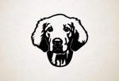 Wanddecoratie - Hond - Golden Retriever 5 - XS - 25x27cm - Zwart - muurdecoratie - Line Art