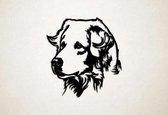 Wanddecoratie - Hond - Pyrenese berghond - XS - 27x25cm - Zwart - muurdecoratie - Line Art