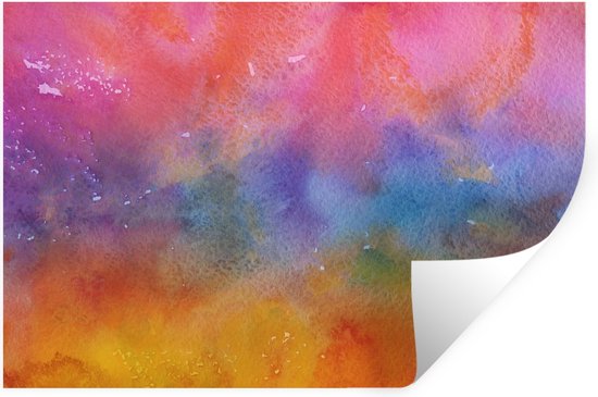 Stickers muraux - Film autocollant - Aquarelle - Rose - Teinté - Violet - 120x80 cm - Film adhésif - Stickers muraux Chambre d'enfant - Papier peint autocollant