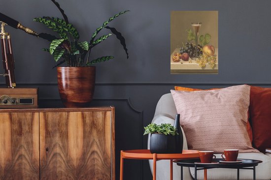 Sticker Muursticker Still lifes Abstract - Nature morte aux fruits et verre long - 30x40 cm - film autocollant - sticker mural repositionnable