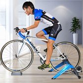 Decopatent® Fietstrainer - Rollenbank fiets 26-28 Inch of 700C wielen - Hometrainer - Racefiets - Mountainbike - Aluminium - Blauw