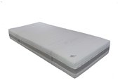 Bedworld Matras 90x210cm Eenpersoonsbed - Traagschuim - Gemiddeld Comfort - Matrashoes met rits