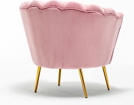 besteden waar dan ook Vertolking Luxe Velvet Chair Schelp Stoel - Soft Pink - Roze - Fauteuil - Chair -  Fluweel -... | bol.com