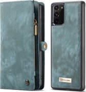 Samsung Galaxy Note20 Hoesje - Caseme - Serie - Kunstlederen Bookcase / 2in1 Case - Blauw - Hoesje Geschikt Voor Samsung Galaxy Note20