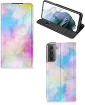 Bookcase Personaliseren Geschikt voor Samsung Galaxy S21 FE Telefoonhoesje Watercolor Light