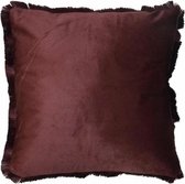 Medina Kussen 40 X 40 Cm Fluweel Rood