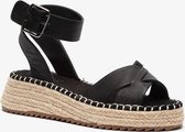 Blue Box dames espadrilles met sleehak - Zwart - Maat 38