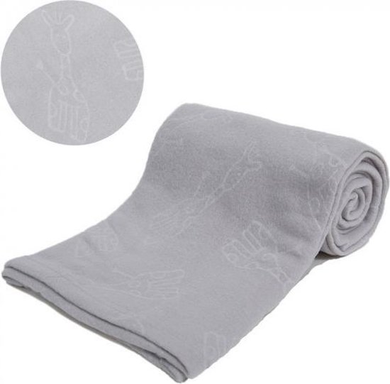 Foto: Soft touch wikkeldoek embossed junior 102 cm fleece grijs