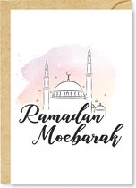 Islamitische Wenskaart: Ramadan Moebarak (watercolor)