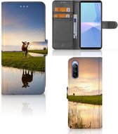 Smartphone Hoesje Sony Xperia 10 III Flip Case Koe