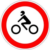 Geslotenverklaring motorfietsen sticker, C11 200 mm