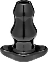 Double Tunnel Plug - Large - Black - Butt Plugs & Anal Dildos -