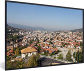 Fotolijst incl. Poster - Traditionele oranje daken van Sarajevo in Bosnië en Herzegovina - 60x40 cm - Posterlijst
