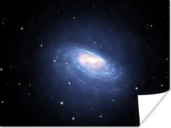 Poster Een illustratie van een verlichtte Melkweg - 120x90 cm