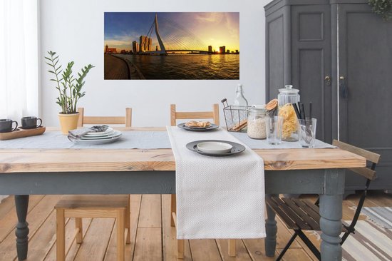 Affiche Rotterdam - Coucher de soleil - Erasmus - 120x60 cm