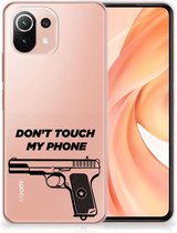 Back Case Siliconen Hoesje Xiaomi 11 Lite NE 5G | Xiaomi Mi 11 Lite Telefoonhoesje Pistol Don't Touch My Phone