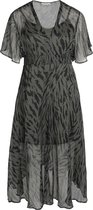 Lange jurk in voile met een tijgerprint