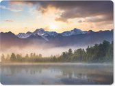 Bol.com Muismat - Mousepad - Zee - Berg - Nieuw-Zeeland - 23x19 cm - Muismatten aanbieding