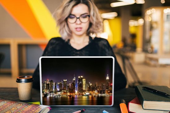 Sticker ordinateur portable - 14 pouces - New York - Skyline - Couleurs