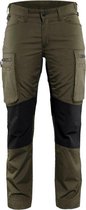 Pantalon de travail de service pour femmes Blaklader Stretch 7159-1845 - Femmes - Vert/ Zwart - 38